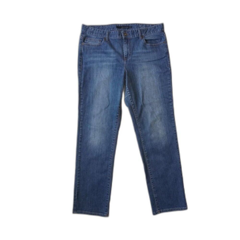Calvin Klein Plus Size Medium Wash High Rise Skinny Leg Denim Jeans Size 33/16